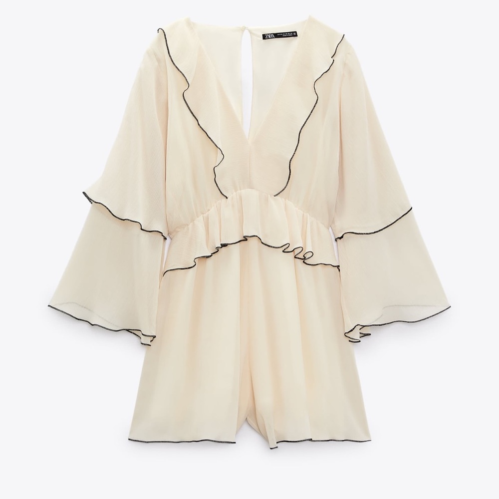 NWOT Zara ruffled short jumpsuit